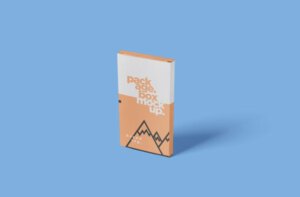 package box mock up flat rectangle