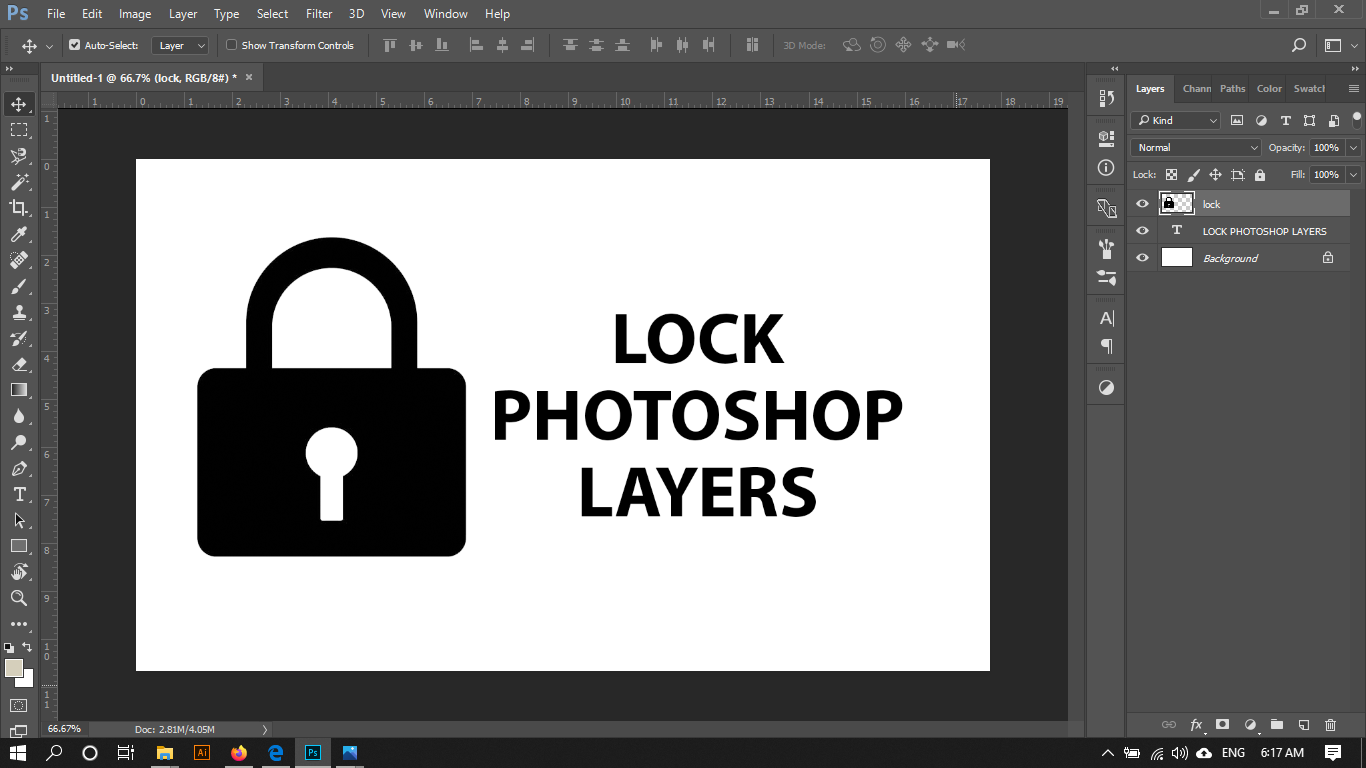 How to Lock Photoshop Layers | Quick Tutorial 2020